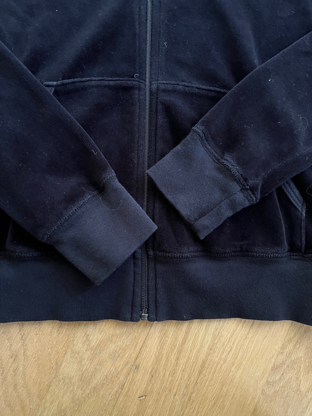 Juicy Couture Black Velour Zip-Up Hoodie - Picture 6 of 11